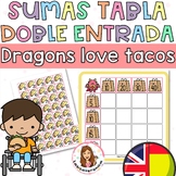 Sumas Dragones y tacos / Add Dragons love tacos. Math cent