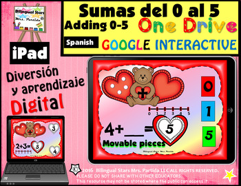 Preview of Sumas del 1 - 5 Febrero Adding 1-5 February Google Drive PowerPoint iPad