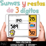 Sumas y restas de 3 dígitos con diagramas DIGITAL