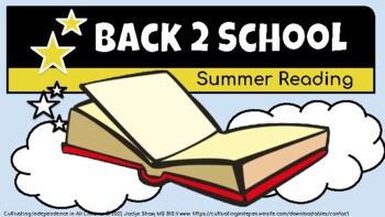 Preview of Summer Reading Reflection Worksheets