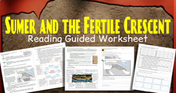 Preview of Sumer and Fertile Crescent Reading Guided Worksheet