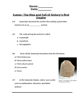 Preview of Sumerian Civilization: Video and Worksheet