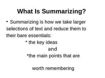 Preview of Summarization - Somebody Wanted But So Then