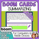 Summarizing Boom Cards Digital Task Cards for Distance Learning