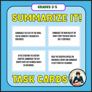 Preview of Summarize It! Task Cards