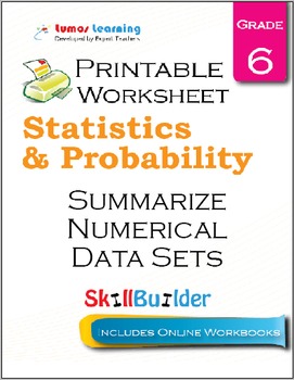 Preview of Summarize Numerical Data Sets Printable Worksheet, Grade 6