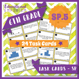 6.SP.5 Task Cards ⭐ Summarize Numerical Data Sets 6th Grad
