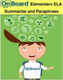 Summarize and Paraphrase-Interactive Lesson