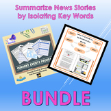 Summarize news articles by isolating key words, writing, P