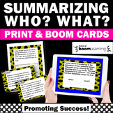Summarizing Activities Reading Comprehension BOOM Cards Di