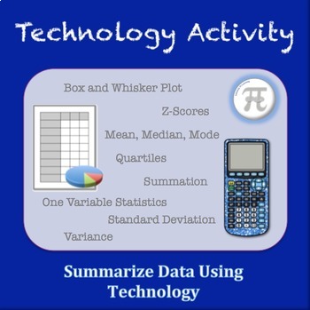 Preview of Summarize Data Using Technology Activity