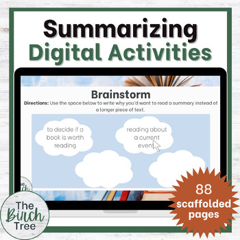 Preview of Summarizing Digital Activities Middle School Differentiated