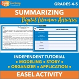 Summarizing Fiction - Made-for-Easel Literature Activity