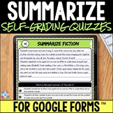 Summarizing Fiction Passages Digital Worksheet Assessments