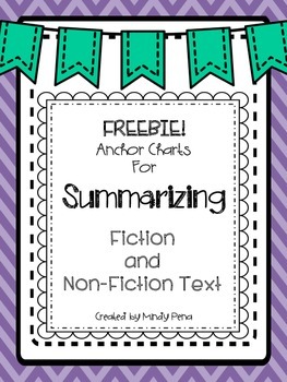 Preview of Summarizing Fiction and Non-Fiction Text FREEBIE!