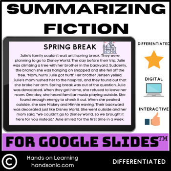 Preview of Summarizing Fiction for Google Slides