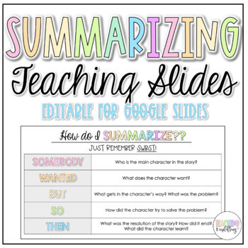 Preview of Summarizing Google Teaching Slides | Distance Learning