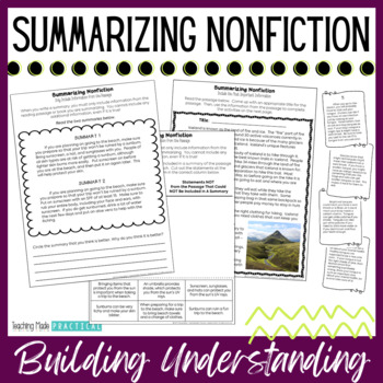 Preview of Summarizing Nonfiction & Informational Text - Teaching How to Write Summaries