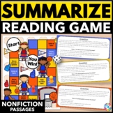 Summarizing Nonfiction Text Task Cards Game Practice Passa