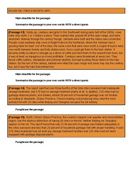summarizing and paraphrasing worksheets pdf