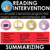 Summarizing - Reading Comprehension Passages and Questions