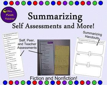 Preview of Summarizing Self, Peer, and Teacher Assessments with Handouts!