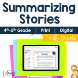 Summarizing Stories Task Cards 4th-5th Grade I Google Slid