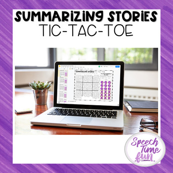 Preview of Summarizing Stories Tic Tac Toe Google Slides