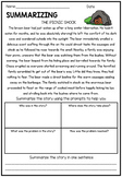 Free Summarizing (Summarising) Reading Worksheet With Grap