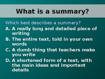 what is a summary of a story