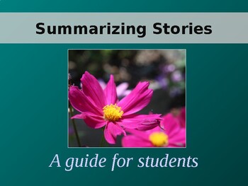 Teaching how to write a summary powerpoint