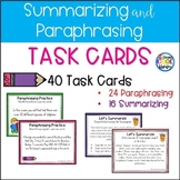 Summarizing and Paraphrasing Task Cards