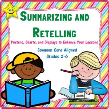 Preview of Summarizing and Retelling Charts, Posters, and Displays