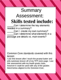 Summary Assessment in testing format aligned to the Common Core