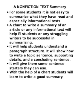 how to write a one paragraph summary of an article
