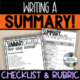 Checklist For Writing A Summary
