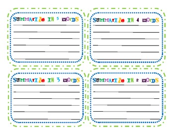 Summary Exit Slips & Checks for Understanding by Heather S | TpT