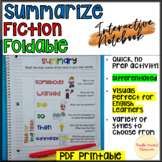 Summary Fiction Somebody Wanted But So Then Foldable Inter