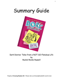 Preview of Summary Guide of Dork Diaries: Tales from a NOT-SO-Fabulous Life