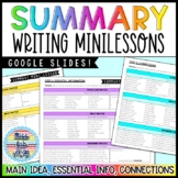 Summarizing Mini-Lesson | Main Idea Practice | Summary Format