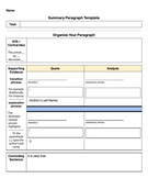 Summary Paragraph Template