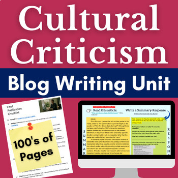 Preview of Student Blogging Unit Plan BUNDLE: Persuasive Writing, Argumentation, Summary