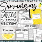 Summary Reading Strategy How to Summarize / EDITABLE Use w