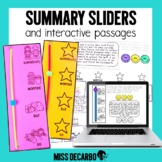 Summary Sliders Reading Passages Digital Distance Learning