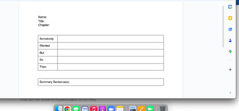 Preview of Summary Summarizing Strategy - Somebody Wanted... Graphic Organizer Special Ed