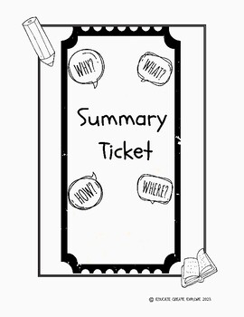 Preview of Summary Ticket