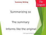 Summary Writing