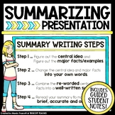Summary Writing Process: Introductory Presentation & Guide