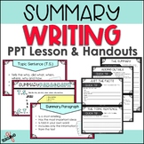 Non-Fiction Summary Writing Lesson with Handouts 2nd 3rd Grade