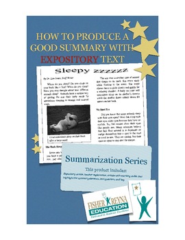 Preview of Summary of Expository Text Grade 3-5 SleepyZ Article